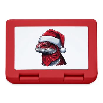 LizardChristmas Animal Head Lizard - Lunchbox - red - Front