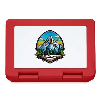 Berge Symbol Wandern Schild - Brotdose - Rot - Vorne
