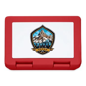 Mountains Wappen Berge - Brotdose - Rot - Vorne