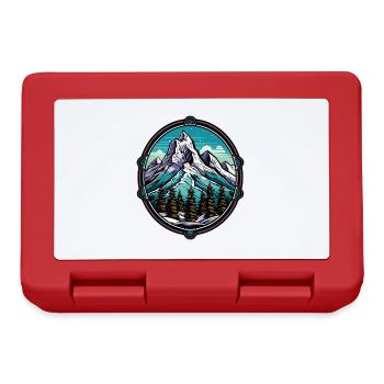 Montagnes Symbole Icône Armoiries - Boîte à goûter - rouge - Devant