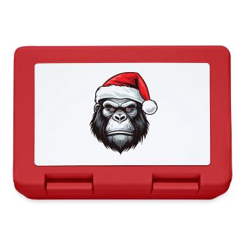 Gorilla Head Christmas Portrait - Lunchbox - red - Front