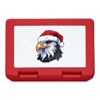 Adler Kopf Weihnachten Portät - Brotdose - Rot - Vorne