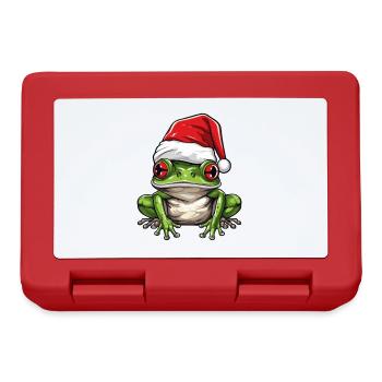 Portrait de Noël tête de grenouille - Boîte à goûter - rouge - Devant