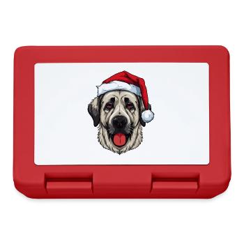 Kangal Hund Kopf Weihnachten Portät - Brotdose - Rot - Vorne