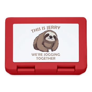 Jerry, the Sloth - Jogging with Humor - Lunchbox - red - Front