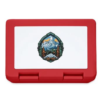 Montagnes Symbole Icône Armoiries - Boîte à goûter - rouge - Devant