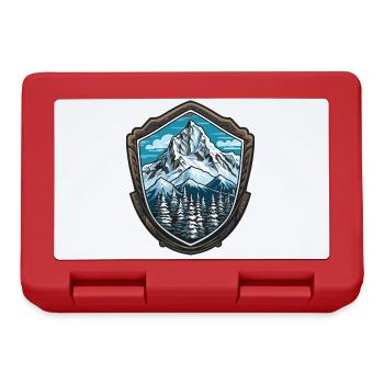 Berge Symbol Bergsteigen - Brotdose - Rot - Vorne
