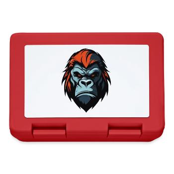 Gorilla Head - Lunchbox - red - Front