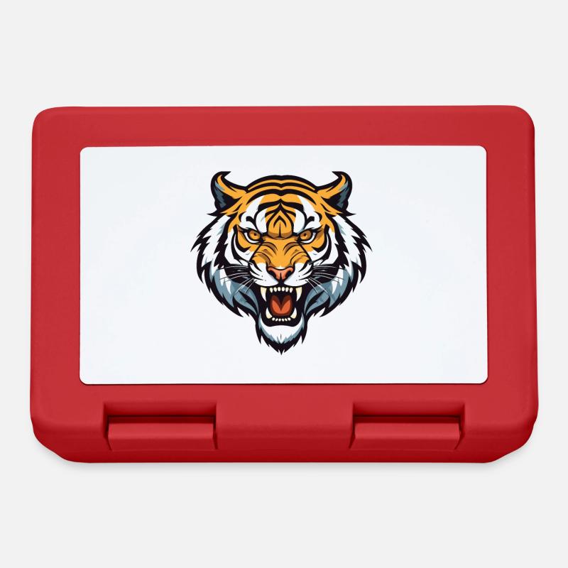 Tiger Head - Lunchbox - red