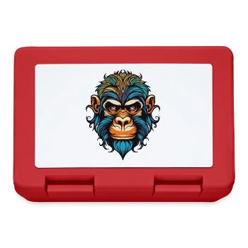 Monkey Head - Lunchbox - red - Front