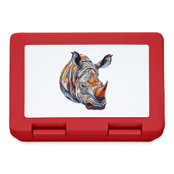 Rhinoceros Head - Lunchbox - red - Front