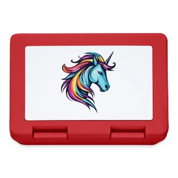 Unicorn Head - Lunchbox - red - Front