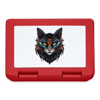Cat Head - Lunchbox - red - Front