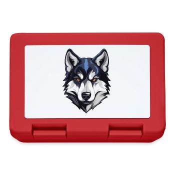 Tête de chien Husky - Boîte à goûter - rouge - Devant