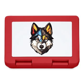 Tête de chien Akita - Boîte à goûter - rouge - Devant