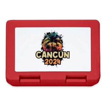 Cancun 2024 Urlaub Spruch - Brotdose - Rot - Vorne