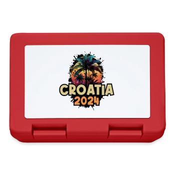 Croatia 2024 Urlaub Spruch - Brotdose - Rot - Vorne
