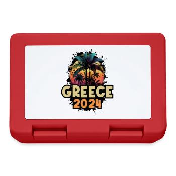 Greece 2024 Urlaub Spruch - Brotdose - Rot - Vorne