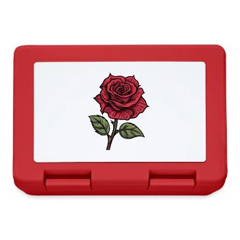 Rose Symbol Liebe - Brotdose - Rot - Vorne