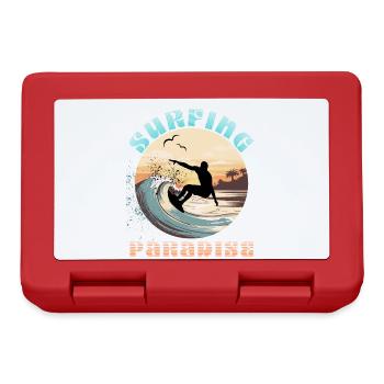 Surfing Paradise - Surfing Lovers Gift Idea - Lunchbox - red - Front