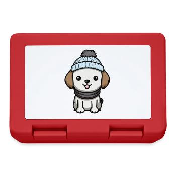 Chien Animal Bébé Bande Dessinée - Boîte à goûter - rouge - Devant