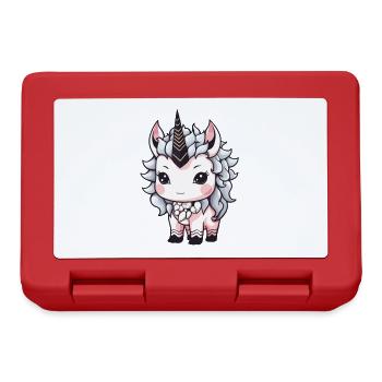 Licorne Animal Bébé Bande Dessinée - Boîte à goûter - rouge - Devant
