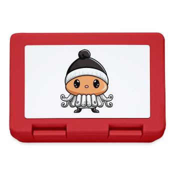 Pieuvre Animal Bébé Bande Dessinée - Boîte à goûter - rouge - Devant