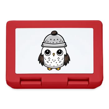 Hibou Animal bébé Bande dessinée - Boîte à goûter - rouge - Devant