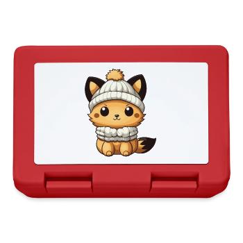 Renard Animal Bébé Bande Dessinée - Boîte à goûter - rouge - Devant