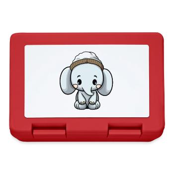 Elefant Tier Baby Comic - Brotdose - Rot - Vorne