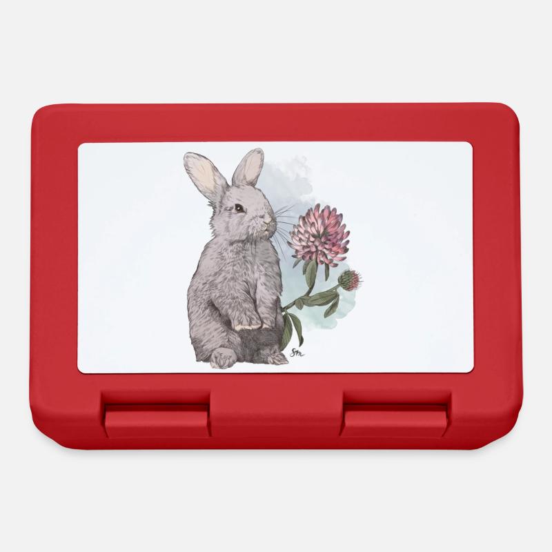 Veganuary 2024 Lapin - Boîte à goûter - rouge