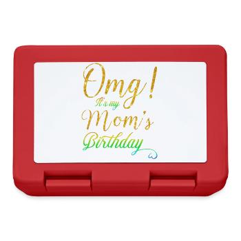 OMG C’est l’anniversaire de ma mère Maman Femmes Fête des mères - Boîte à goûter - rouge - Devant