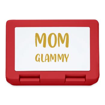 J’ai deux titres : maman et cadeaux glamour grand-mère - Boîte à goûter - rouge - Devant