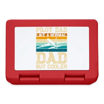 Pilot Dad Like Normal Dad for Men Aviation Pilot - Lunchbox - red - Front