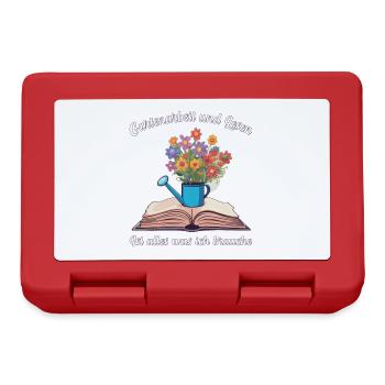 Gardening and Reading - The Perfect Combination - Lunchbox - red - Front