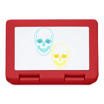 Skulls, Skulls, Horror, Fantasy, Halloween, Death - Lunchbox - red - Front