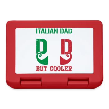 Papa italien Italie drapeau cadeaux pour les hommes fête des pères - Boîte à goûter - rouge - Devant