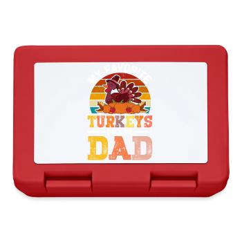 My Favorite Turkeys Call Me Dad Father's Day - Lunchbox - red - Front