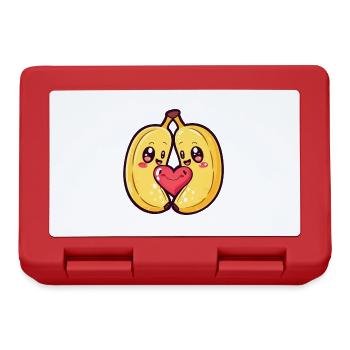 Banana Couple Love Heart Funny - Lunchbox - red - Front