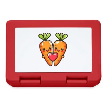 Carrot Couple Love Heart Funny - Lunchbox - red - Front
