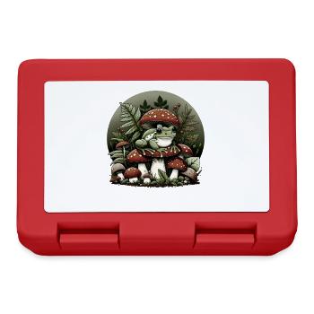 Amateur de champignons grenouilles Cottagecore esthétique - Boîte à goûter - rouge - Devant