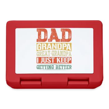 Papa grand-père arrière-grand-père cadeaux pour les grands-parents - Boîte à goûter - rouge - Devant