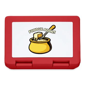 Fondue Addict - Leckeres Käsefondue Schweiz Food - Brotdose - Rot - Vorne