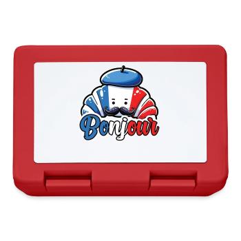 French Croissant Lover France Flag - Lunchbox - red - Front