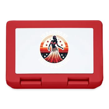 Funny Belly Dance Saying Oriental Dance - Lunchbox - red - Front