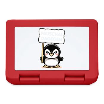 Pauschal dagegen Süßer Pinguin - Brotdose - Rot - Vorne