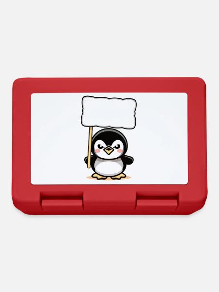 Pauschal dagegen Süßer Pinguin - Brotdose - Rot