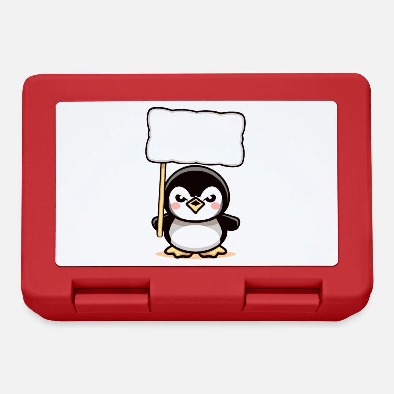 Pauschal dagegen Süßer Pinguin - Brotdose - Rot