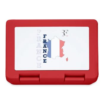 Drapeau Français Style et Patriotisme - Boîte à goûter - rouge - Devant