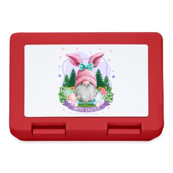 Hoppy Gnome Easter - Easter Gift Idea - Lunchbox - red - Front